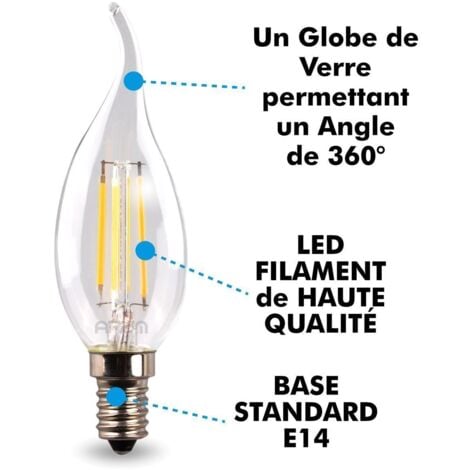 Ampoule LED E14 6W Filament Eq 45W