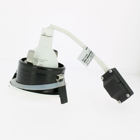Spot LED salle de bain complet IP65 Blanc  82mm + Ampoule GU5.3  Température de Couleur: Blanc chaud 3000K