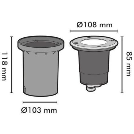Lot de 10 Spots Encastrable de sol ARUM LIGHTING CANYON - INOX 304 - GU10 - IP67
