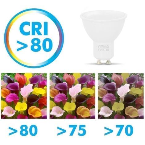 lot de 10 Spot ampoules LED GU10 7W eq. 60W  Dimmable  Température de Couleur: Blanc neutre 4000K