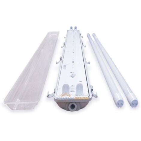 Kit 2 tubes led 120cm 4000K + boitier étanche
