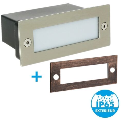 Encastrable murale LAGUNA d'extérieur 1,5W IP65 2 caches  Température de Couleur: Blanc Chaud 3000K