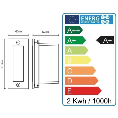 Encastrable murale LAGUNA d'extérieur 1,5W IP65 2 Covers  Température de Couleur: Blanc neutre 4000K