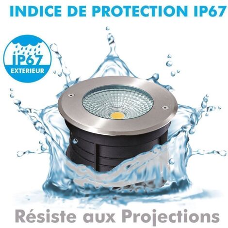 Spot LED extérieur encastrable 7W diamètre 147mm éclairage bleu Spot  extérieur étanche IP67 220V 45°