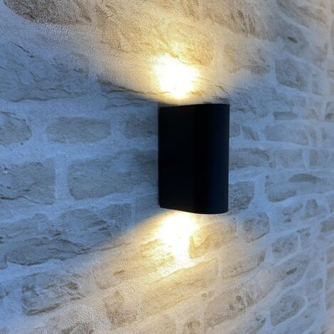 Applique noire extérieur MONICA double faisceau GU10 IP54