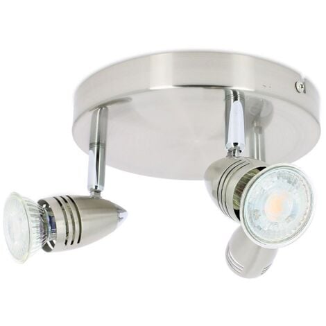 Spot Plafonnier orientable 3 têtes COLUMBUS GU10 alu