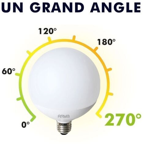 Ampoule LED E27 Globe G120 mm 15W 2700k blanc chaud professionnelle