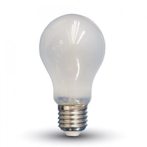 Ampoule LED E27 6W filament Opaque Température de Couleur: Blanc froid 6400K