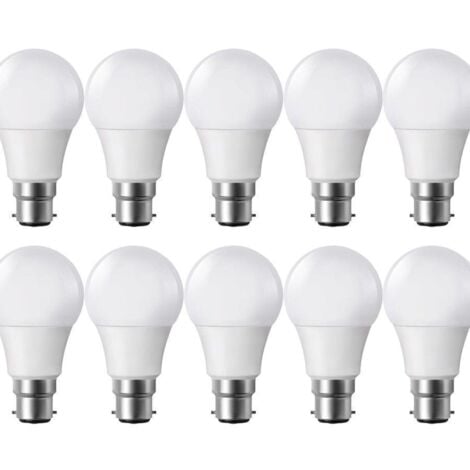 Lot de 10 Ampoules LED E27 8W eq 60W 806m Blanc froid