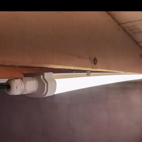 Lot de 2 Reglettes LED Etanche Panama 120cm 40W IP65 Interconnectable  Température de Couleur: Blanc Froid 6000K