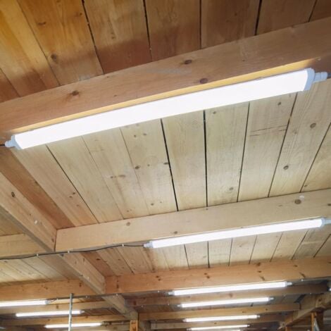Lot de 8 Reglettes LED Etanche Panama 120cm 40W IP65 Interconnectable  Température de Couleur: Blanc Froid 6000K