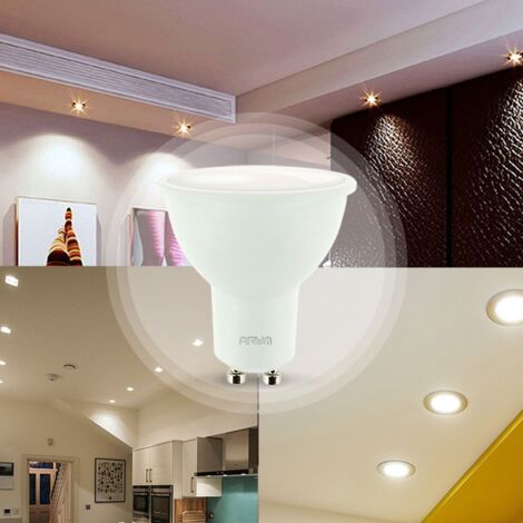 Lot de 10 Ampoules LED GU10 7W eq. 60W  Dimmable  Température de Couleur: Blanc neutre 4000K