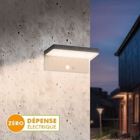 Applique murale solaire ESTRELLA Equi. 60W Détecteur de Présence 3 Modes