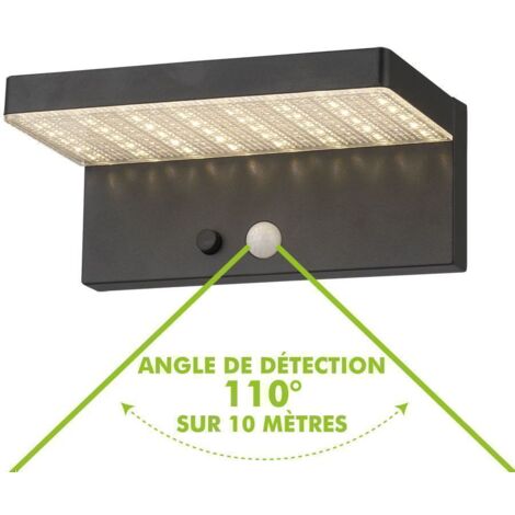 Applique murale solaire ESTRELLA Equi. 60W Détecteur de Présence 3 Modes