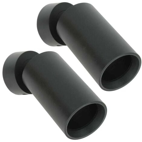 Lot de 2 Appliques ou Spots mural GU10 JEFFERSON NOIR