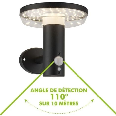Lot de 2 Appliques murales solaires MIRAMAR Equi. 60W Détecteur de Présence 3 Modes