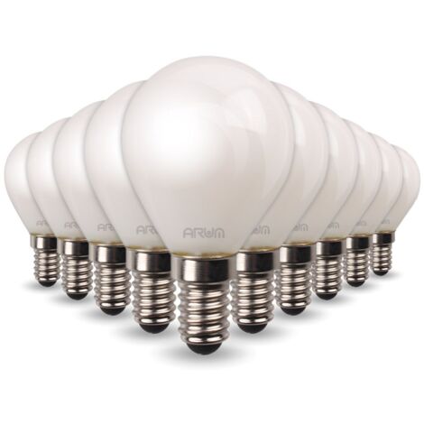 Lot de 10 Ampoules LED E14 Dépoli 4.5W Eq 40W P45 Température de Couleur:  Blanc