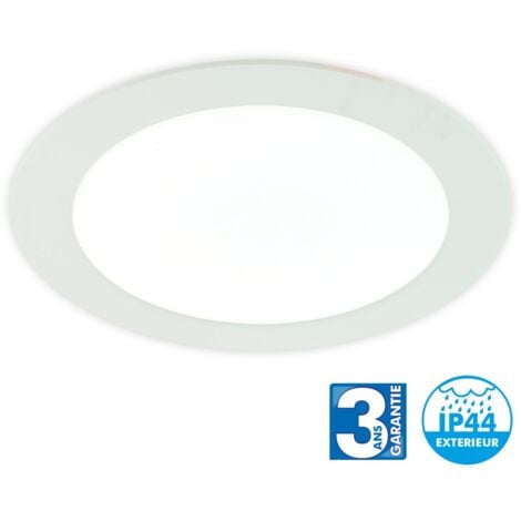 Spot LED encastrable plafond rond 8W orientable COB 6000K blanc froid 95 mm
