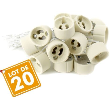 Lot De 4 Douilles D'ampoule E27 En Plastique Blanc - Pour Montage Mural Ou Plafonnier - Facile à Installer