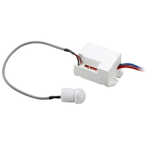 Arum Lighting – Détecteur de mouvement encastrable infrarouge IP65 – Portée de détection 3 à 6 m – Angle réglable 360° – Installation intérieure/extérieure