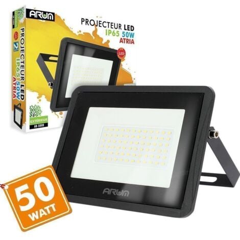 Projecteur LED 50W Forte luminosité 4500 Lumens ATRIA  IP65  Température de Couleur: Blanc Froid 6000K