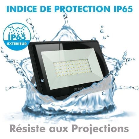 Projecteur LED 50W Forte luminosité 4500 Lumens ATRIA  IP65  Température de Couleur: Blanc Froid 6000K