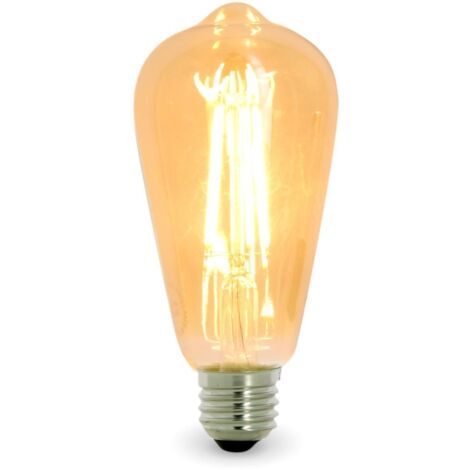 Lot de 2 AMPOULES LED E27 7W ST64 2200K Type Edison  Température de Couleur: Blanc chaud 2200K