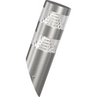 Arum Lighting – Applique torche NORA INOX LED 1000 Lumens IP44 4000K – Éclairage puissant 80W – Pour espaces extérieurs – Durée de vie 20 000h