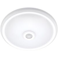 Arum Lighting – Plafonnier détecteur de mouvement IP20 2xE27 – Angle de détection 360° – Installation facile – Design moderne blanc 30cm