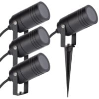 Lot de 4 Spots Piquets Extérieur SANTIAGO GU10 Éclairage de Jardin