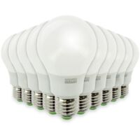 Arum Lighting – Lot de 10 ampoules LED E27 806lm 60W – Température de couleur blanc chaud 2700K – Angle de diffusion 280° – Flicker free