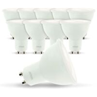 Lot de 10 ampoules LED GU10 7W eq 60W  Température de Couleur: Blanc neutre 4000K