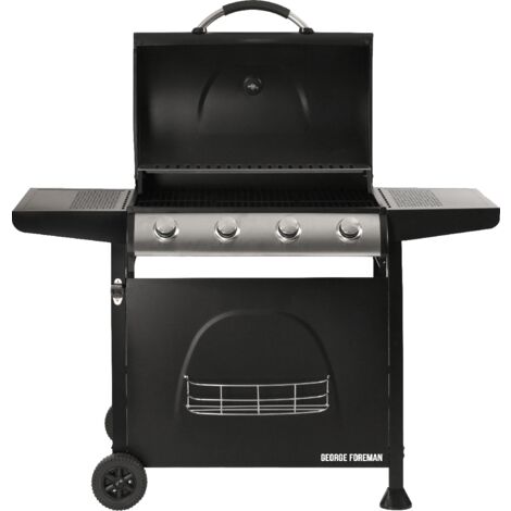 George Foreman Gas BBQ 4 Burner Barbecue GFGBBQ4B