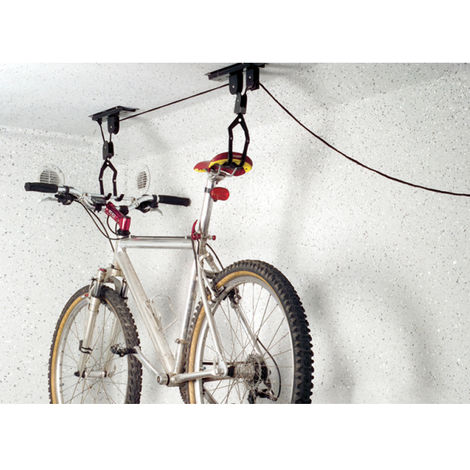Fahrradlift Fahrradaufhängung 20kg Deckenhalter Fahrradgarage Halter Seilzug DE 