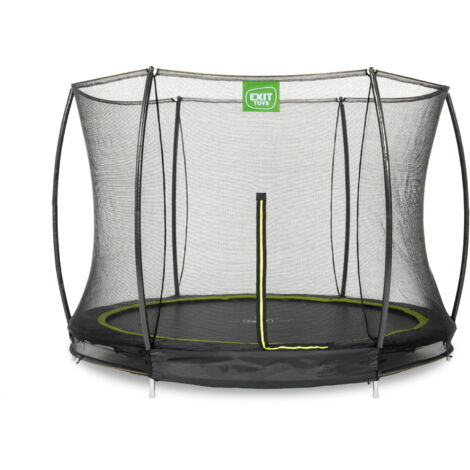 EXIT Silhouette Bodentrampolin ø244cm mit Sicherheitsnetz - schwarz