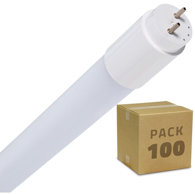 Box da 100 Tubi LED 60 cm T8 G13 Nano PC Connessiona Unilaterale 9W 130lm/W  Bianco Naturale