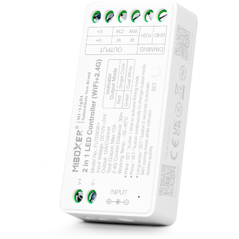 Dimmer per Led LEF 12-24VDC con pulsante e Dali LECV1224DPE