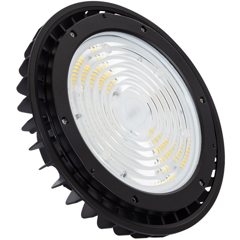 Campana LED Industrial UFO HBT PRO 100W 200lm/W LIFUD Regolabile 0-10V +  Kit Emergencia 1.5 ore Bianco Freddo 5000K 90 º