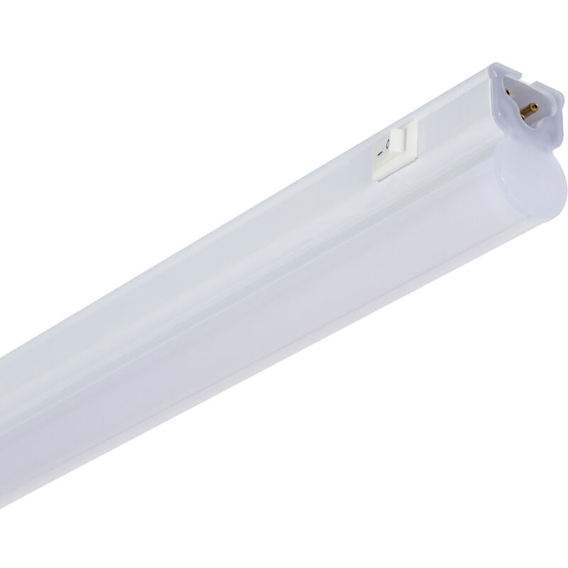 Supporto Portatubo con Tubo LED T5 120 cm 18W e Interruttore Collegabile  Bianco Freddo 6500K 1200 mm120º