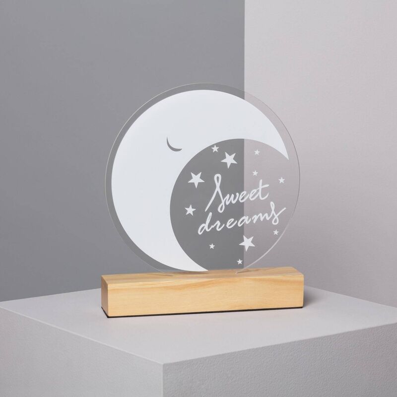 Lampada da comodino per bambini Moonlight luna stelle blu