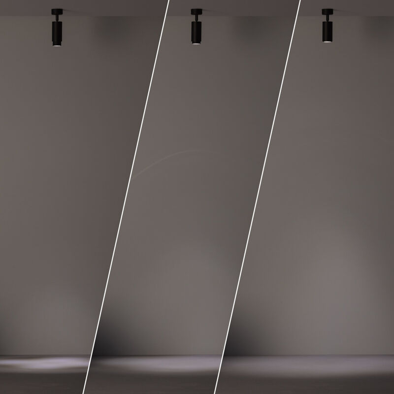 Faretto Per Binario Trifase - Orientabile 10-50° | GU10 | Nero | Per Negozi E Showroom - Foto 6