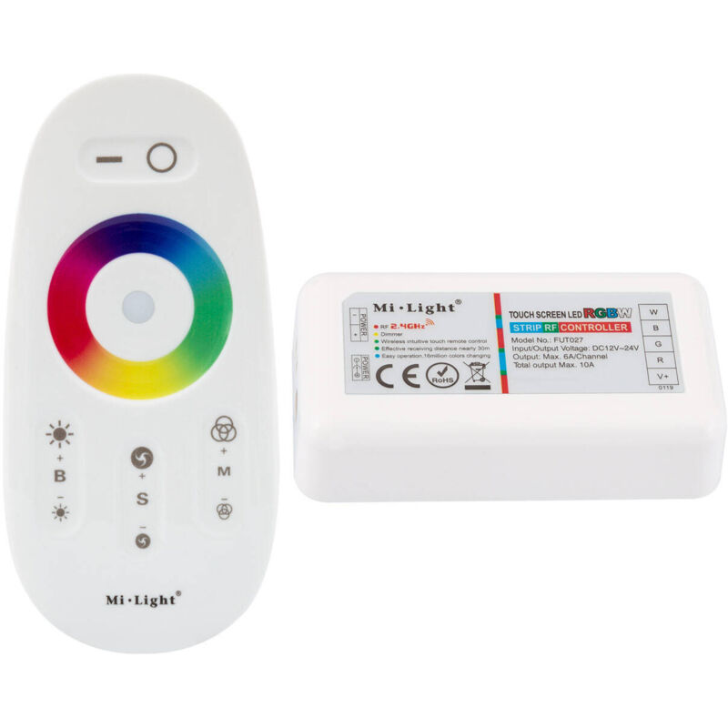 Controller strisce LED RGB 12-24Vdc 6A/canale tramite RF con