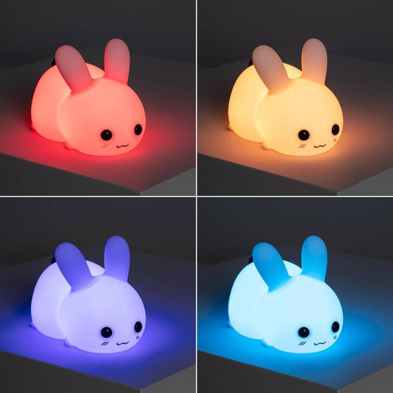 Luce Notturna per Bambini LED Infantile Coniglio RGB Silicone con Batteria  RGB Li-ion143 mmLi-ion