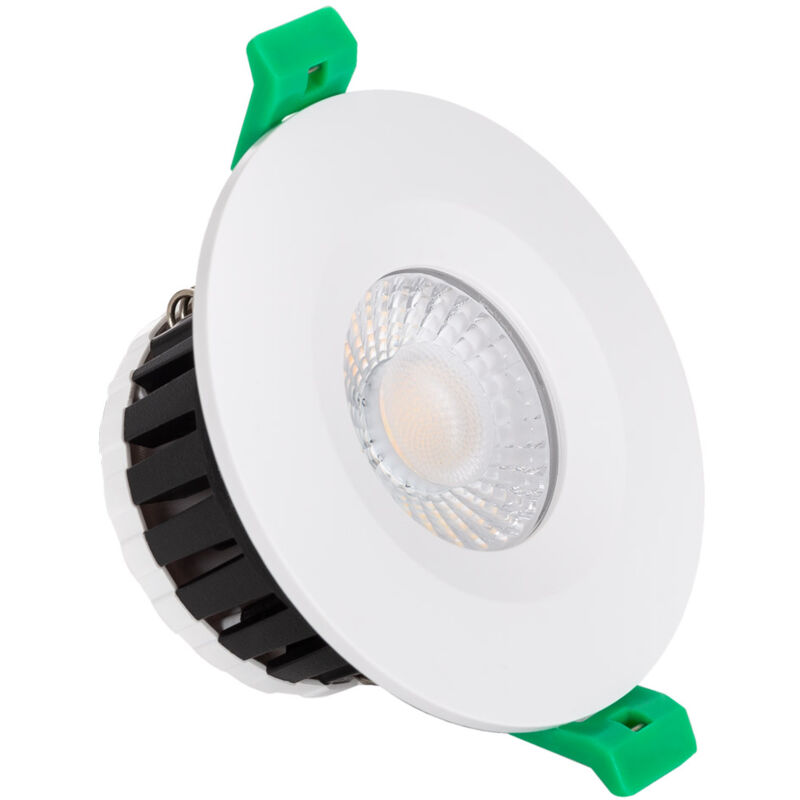 Downlight LED 5-8W Ignifugo Circolare Regolabile 4CCT (Neutro-Freddo) IP65  Taglio Ø65 mm Selezionabile (Naturale-Freddo) 60º