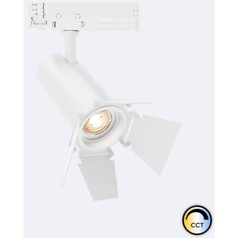 Faretto LED Binario Trifase 30W - Bianco Naturale 4000K, 2400 Lumen, Alluminio E PC - Foto 3