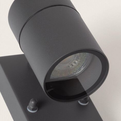 Aplique da Parete Esterno Acciaio Inossidabile con Sensore Crepuscolare  Optic Nero200 mm
