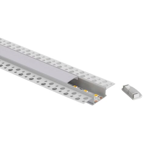 Profilo da incasso per cartongesso da 2m in Alluminio per striscia LED