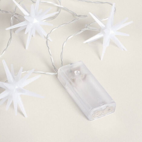 Ghirlanda di Stelle LED a Pile 1.4 m Bianco