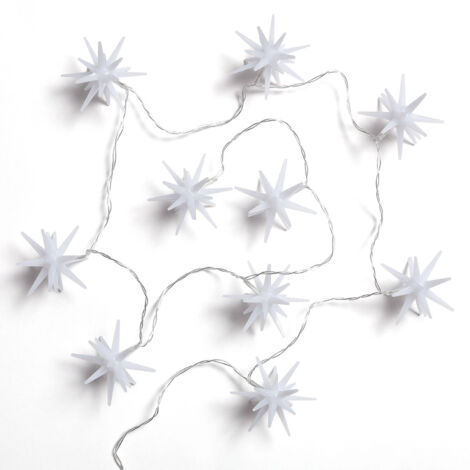 Ghirlanda di Stelle LED a Pile 1.4 m Bianco