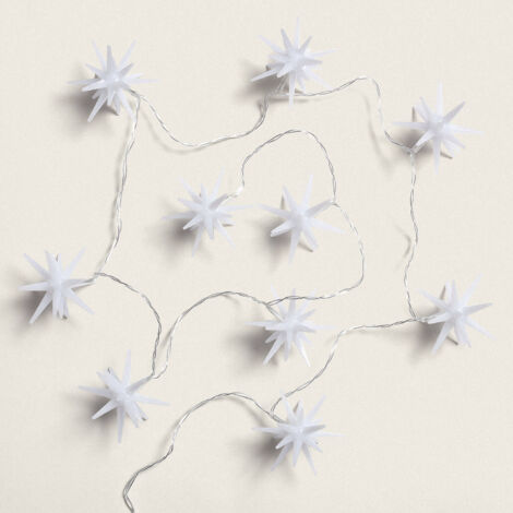 Ghirlanda di Stelle LED a Pile 1.4 m Bianco